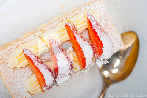 Image of napoleon strawberry cake dessert