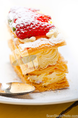 Image of napoleon strawberry cake dessert