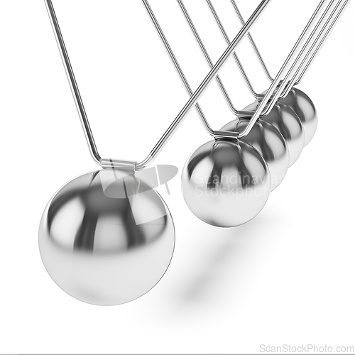 Image of Action sequrence concept background - Newton's cradle executive