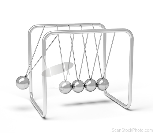 Image of Action sequrence concept background - Newton's cradle executive
