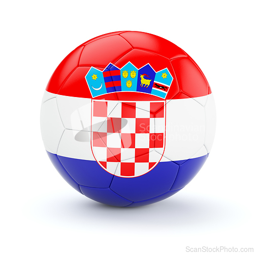 Image of Soccer football ball with Croatia flag