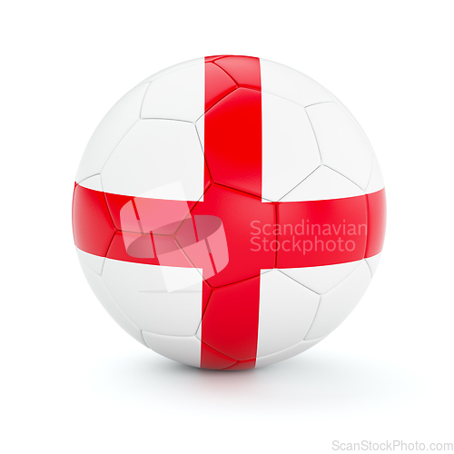 Image of Soccer football ball with England flag