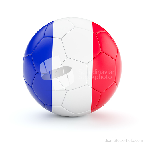 Image of Soccer football ball with France flag