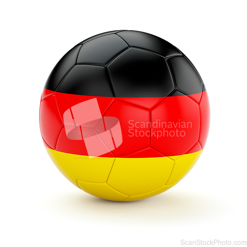 Image of Soccer football ball with Germany flag