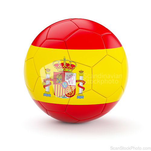 Image of Soccer football ball with Spain flag