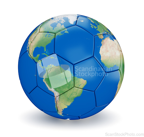 Image of Soccer ball shaped earth