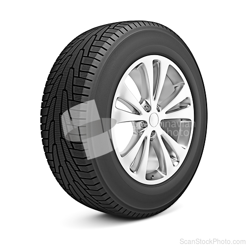 Image of Car winter tire isolated