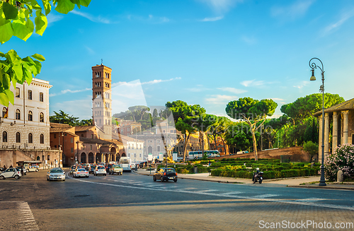 Image of Tower on the street of rome