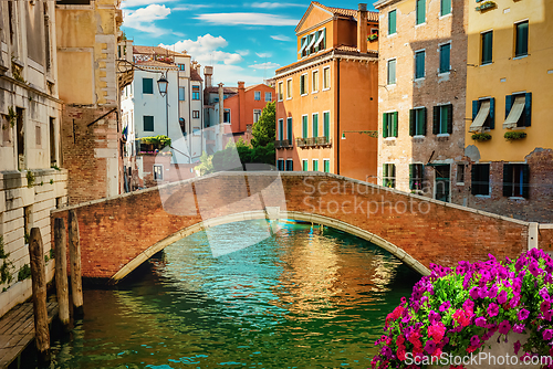 Image of Venice bridge at sunset