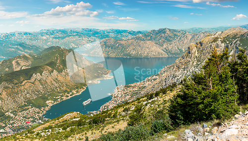 Image of View of bay of Kotor in Montenegro