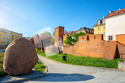 Image of Wall and old town in Warsaw