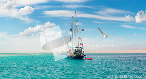 Image of Yacht in the sea