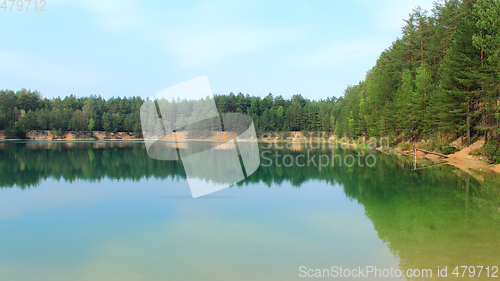 Image of Picturesque lake in the forest