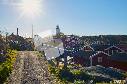 Image of Lighthouse in Swedish village Landsort on the island of Oja