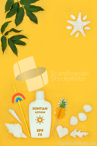 Image of Factor Fifty Suntan Lotion for Summer Skin Protection