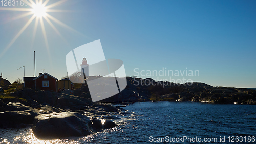 Image of Lighthouse in Swedish village Landsort on the island of Oja