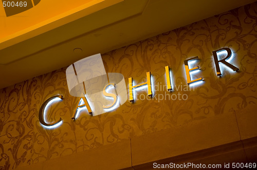 Image of Cashier sign