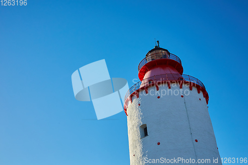 Image of Lighthouse in Swedish village Landsort on the island of Oja