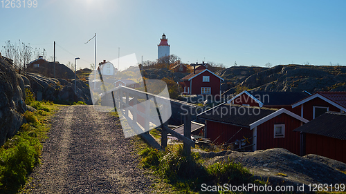 Image of Lighthouse in Swedish village Landsort on the island of Oja