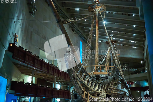 Image of Stockholm, Swden - Novemer 6, 2018. Visit of The Vasa ship in Vasa Museum.