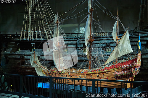 Image of Stockholm, Swden - Novemer 6, 2018. Visit of The Vasa ship in Vasa Museum.