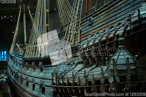 Image of Stockholm, Swden - Novemer 6, 2018. Visit of The Vasa ship in Vasa Museum.