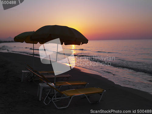 Image of sunset on the beach