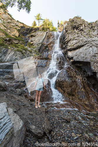 Image of Waterfall in Altai Mountains