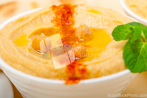 Image of Hummus with pita bread