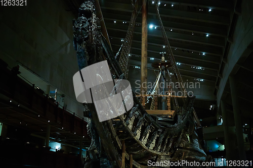 Image of Stockholm, Swden - Novemer 6, 2018. Visit of The Vasa ship in Vasa Museum.