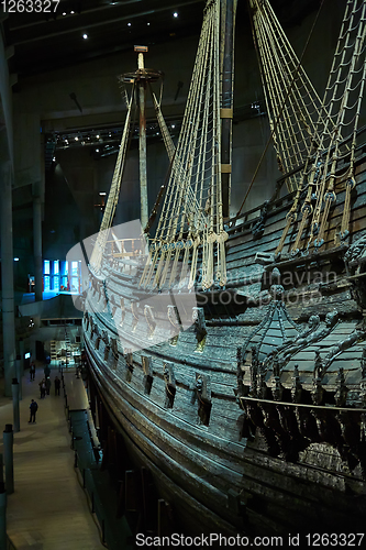 Image of Stockholm, Swden - Novemer 6, 2018. Visit of The Vasa ship in Vasa Museum.