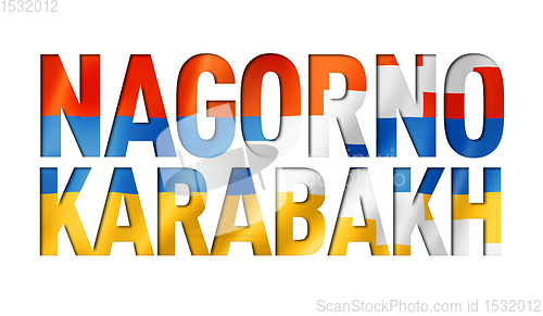 Image of Nagorno-Karabakh flag text font