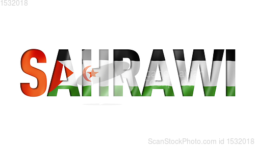 Image of Sahrawi flag text font