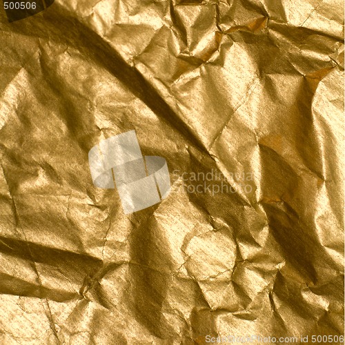 Image of wrinkled golden paper