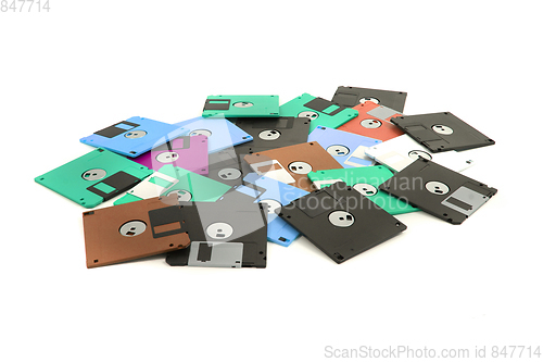 Image of color fdd disks isolated