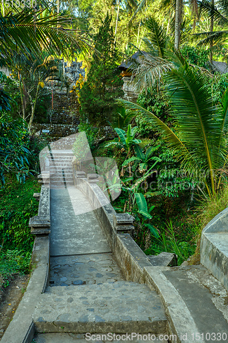 Image of trails around royal tombs at Gunung Kawi Indonesia