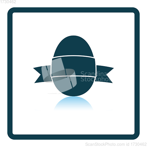 Image of Easter Egg With Ribbon Icon