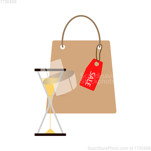 Image of Sale Bag With Hourglass Icon