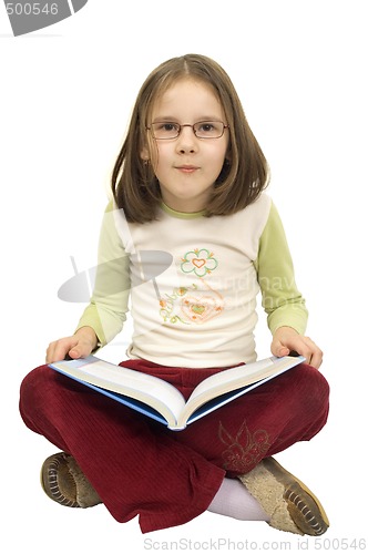 Image of Young girl with book