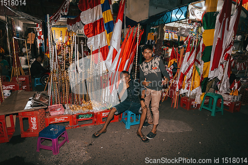 Image of Street food seller in Manado, North Sulawesi, Indonesia