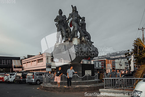 Image of Statue of a indian warrior in Manado, Indonesia