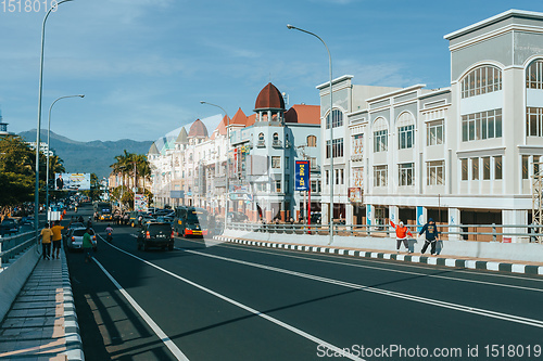 Image of Morning traffic on Manado street, Indonesia