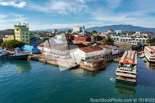 Image of harbor in Kota Manado City, Indonesia