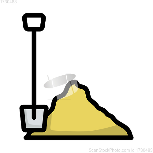 Image of Icon Of Construction Shovel And Sand