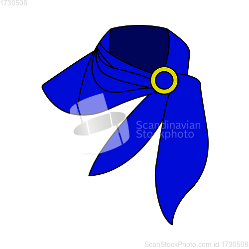 Image of Business Woman Neck Scarf Icon