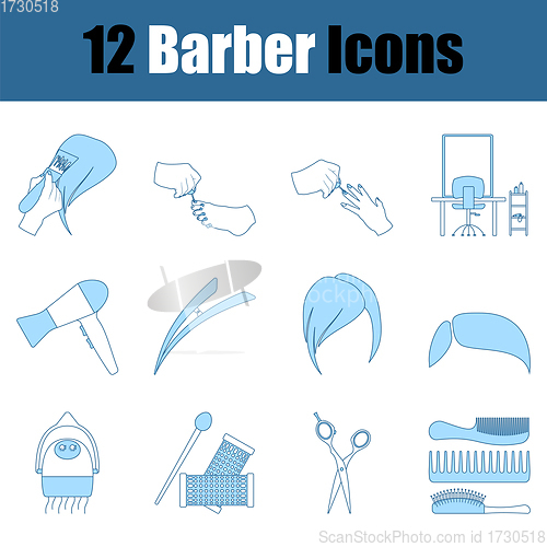 Image of Barber Icon Set