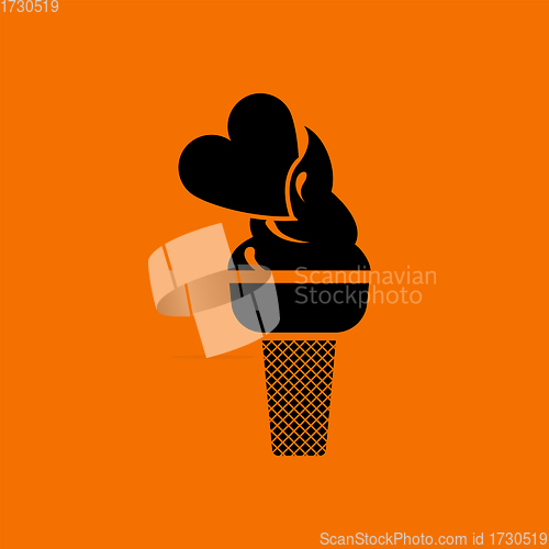 Image of Valentine Icecream With Heart Icon