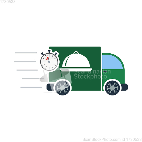 Image of Fast Food Delivery Car Icon