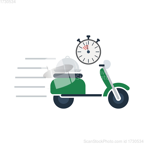 Image of Restaurant Scooter Delivery Icon