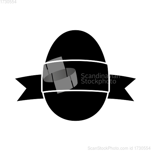 Image of Easter Egg With Ribbon Icon